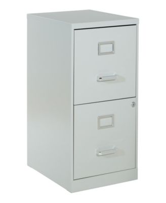 Office Star 23.5" 2 Drawer Locking Metal File Cabinet
