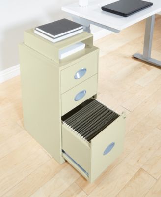 Office Star 27.75" 3 Drawer Locking Metal File Cabinet