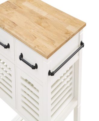 Office Star 34.25" Wood Stafford Kitchen Cart