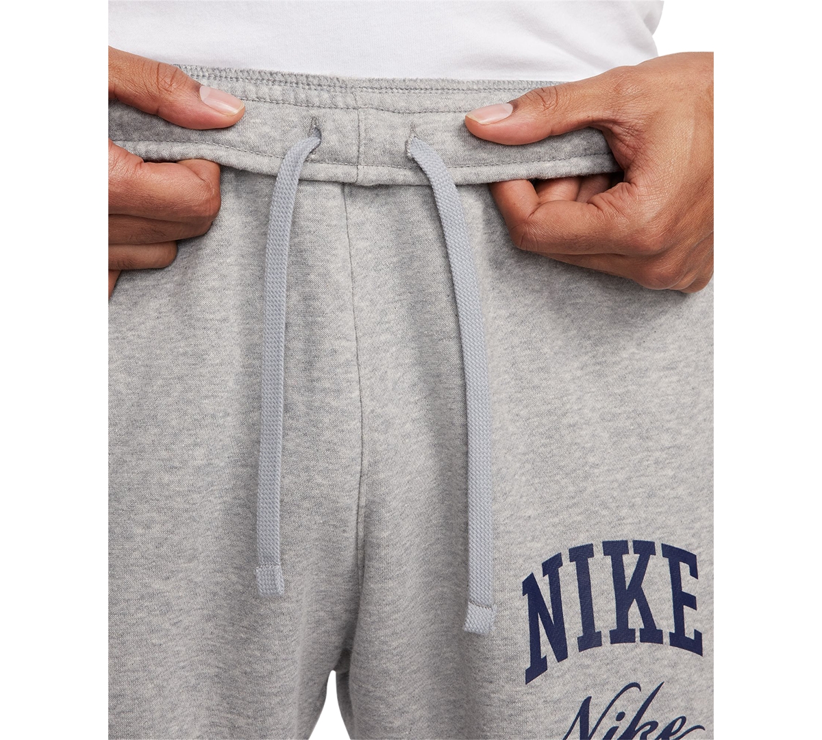 Nike Men's Club Fleece Stacked Logo-Print Cuffed Pants -safety Orange