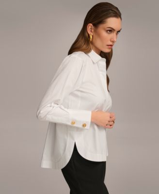 Women's Button Front Collared Shirt