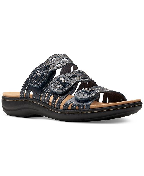 alfani Clarks Laurieann Ruby Scalloped Twist Strap Slide Sandals Women's Fashion Shoes & Accessories