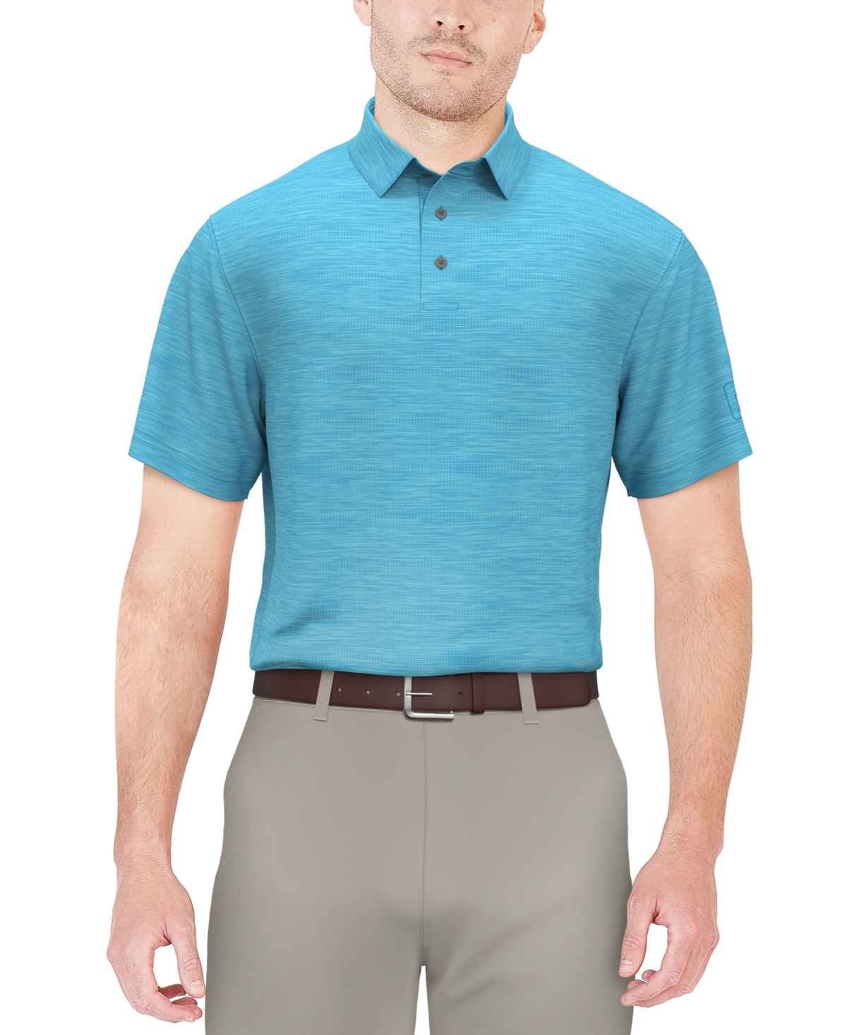 Men's Airflux Jaspe Golf Polo Shirt - Island Paradise Heather