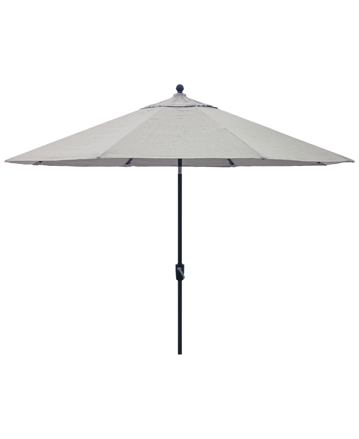 Agio Wythburn Mix And Match Fabric 11' Umbrella In Oyster Light Grey,bronze Finish