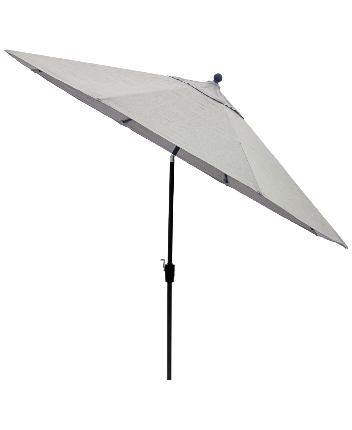 Agio Wythburn Mix And Match Fabric 11' Umbrella In Oyster Light Grey,pewter Finish