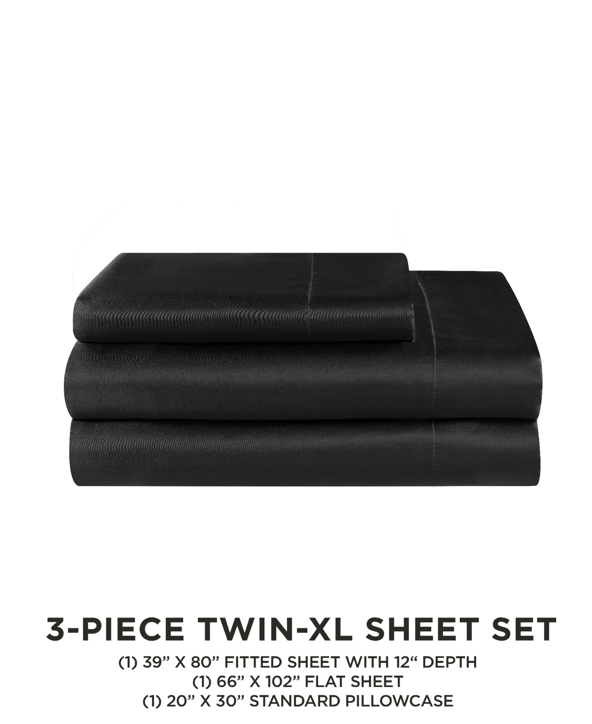 Juicy Couture Satin 3 Piece Sheet Set