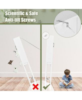 Over the Toilet Storage Cabinet Bathroom Space Saver with Tempered Glass Door