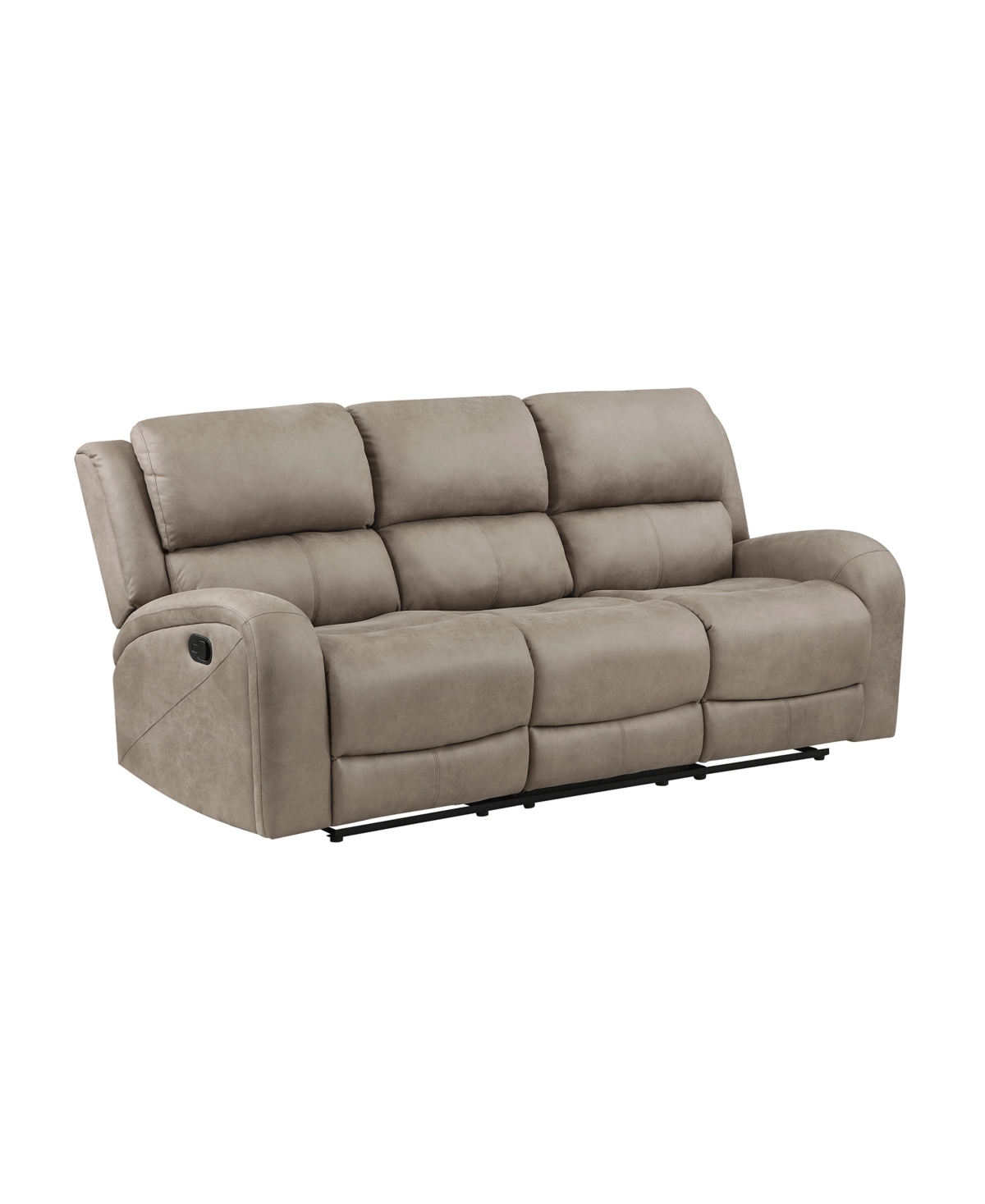 Homelegance White Label Aubrey 85" Double Reclining Sofa In Brown