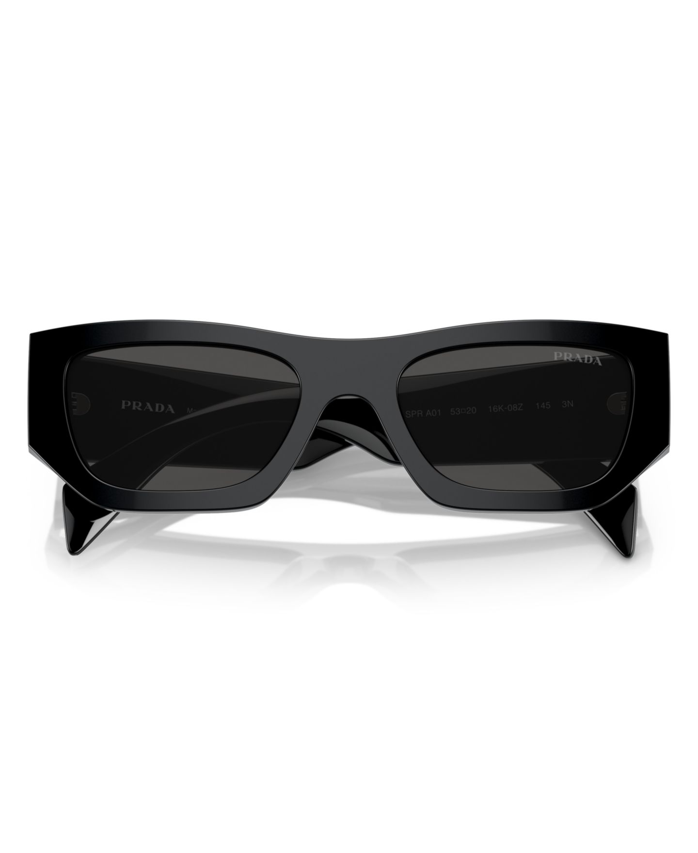 Солнцезащитные очки PRADA Rectangular Unisex Sunglasses, PR A01S, цвет: Чёрный — фото 5
