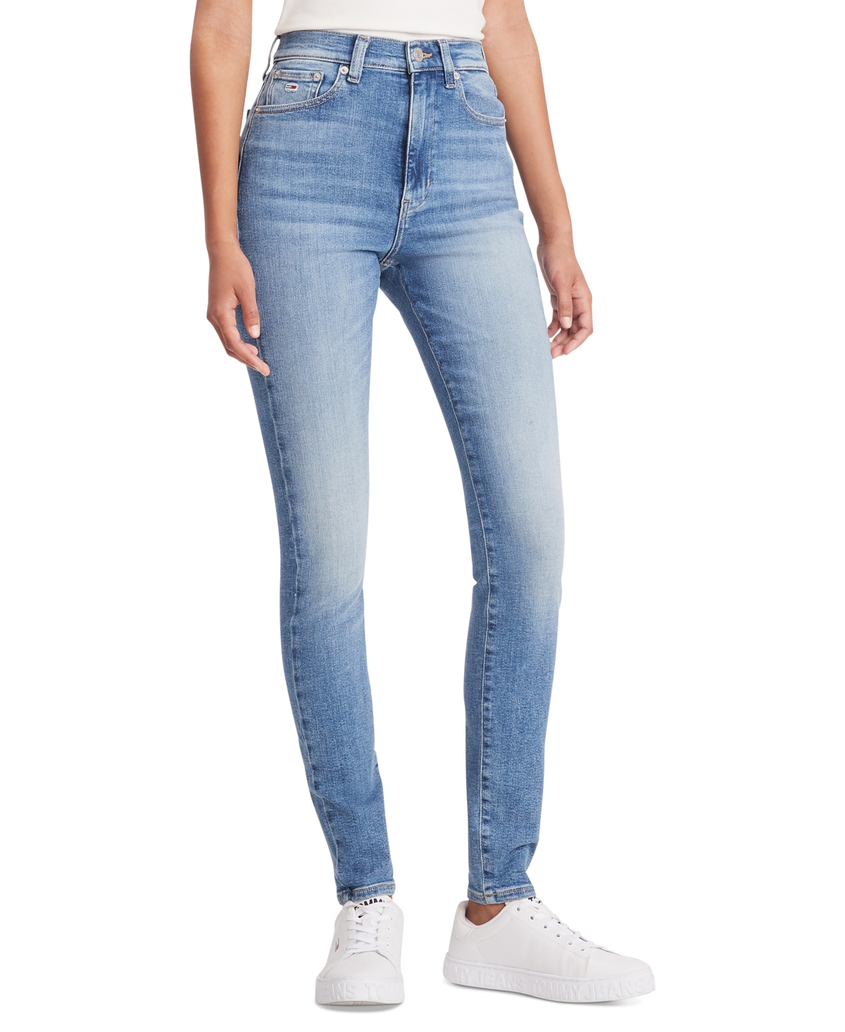 Tommy Jeans Women's Sylvia High Rise Skinny-leg Jeans In Denim Medium