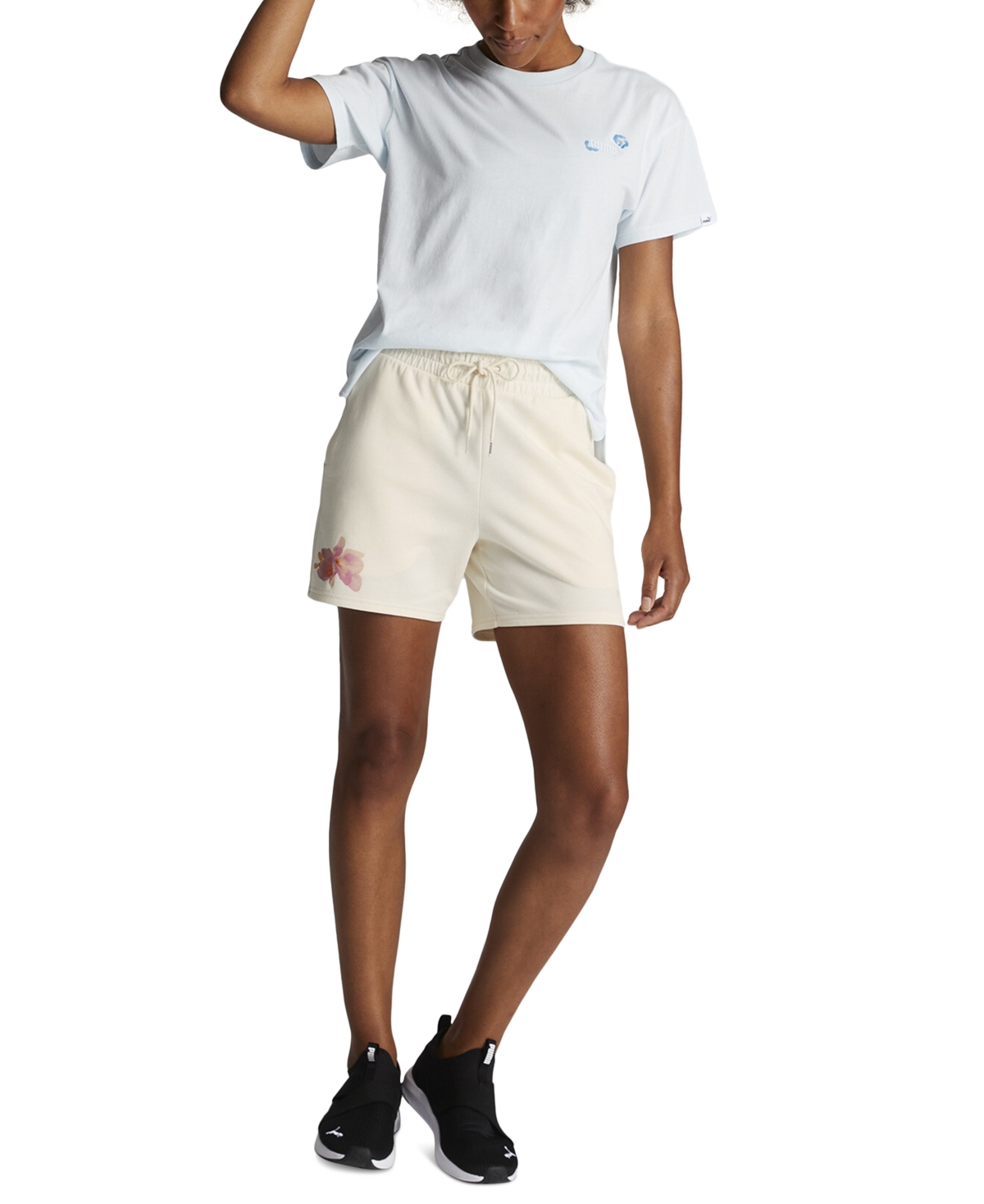 Puma Women's Watercolor Floral Graphic Shorts