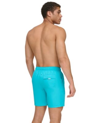 新作水着☆  Core Logo Print 7 Volley Swim Trunks Calvin Klein Men's Core Logo-Print 7