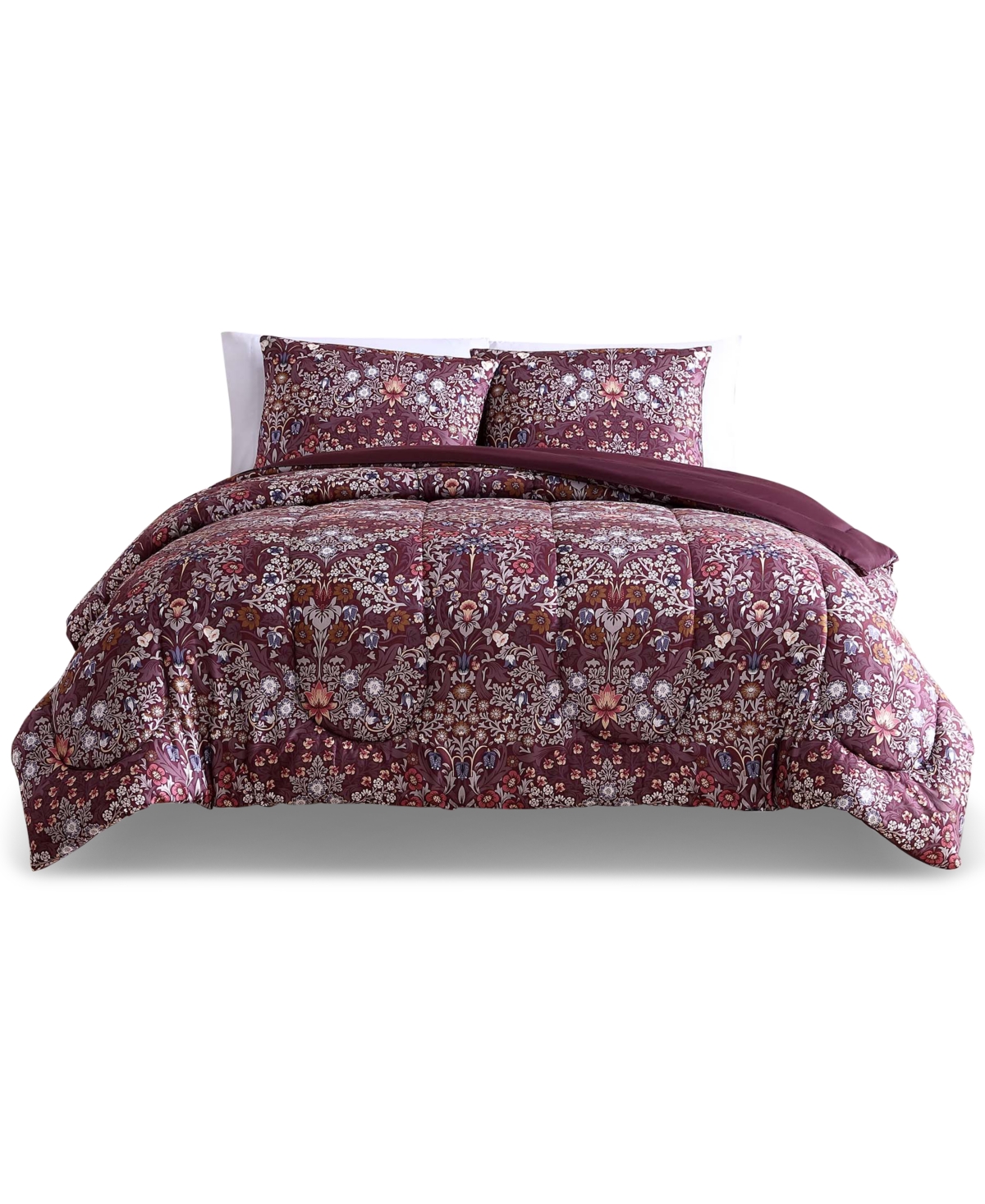 Shop Hallmart Collectibles Vinaya 3-pc. Comforter Sets In Purple