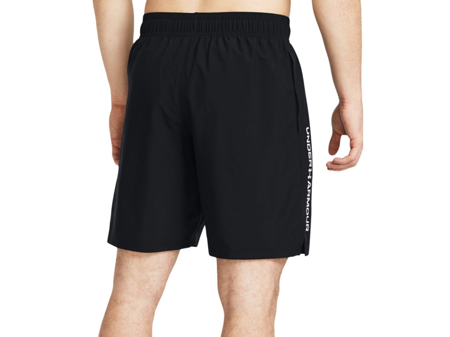 Мужские шорты Under Armour Moisture-Wicking Logo Tech, цвет: Чёрный / Белый — фото 4