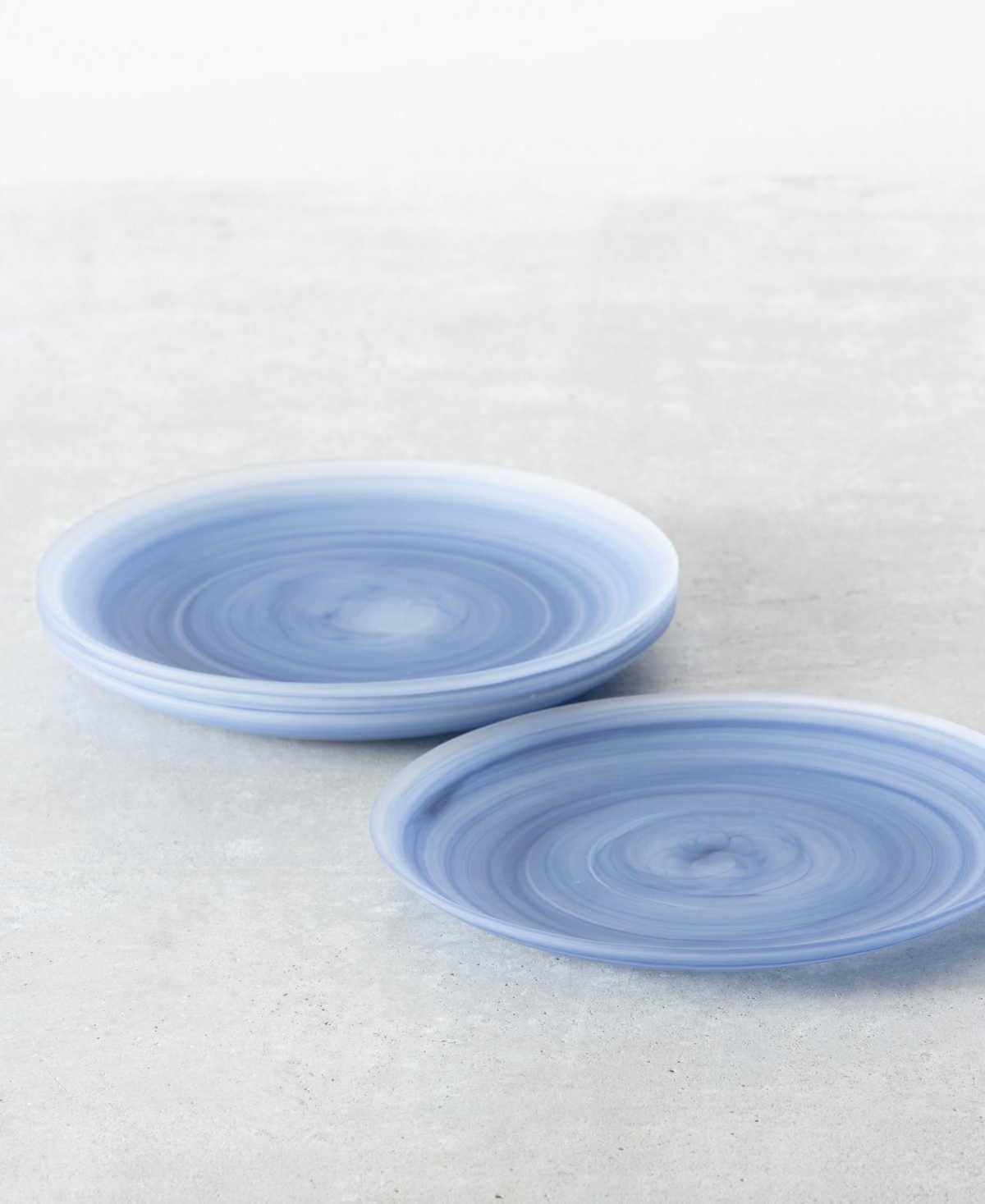 La Jolla Glass Dinner Plates, Set of 4 - White