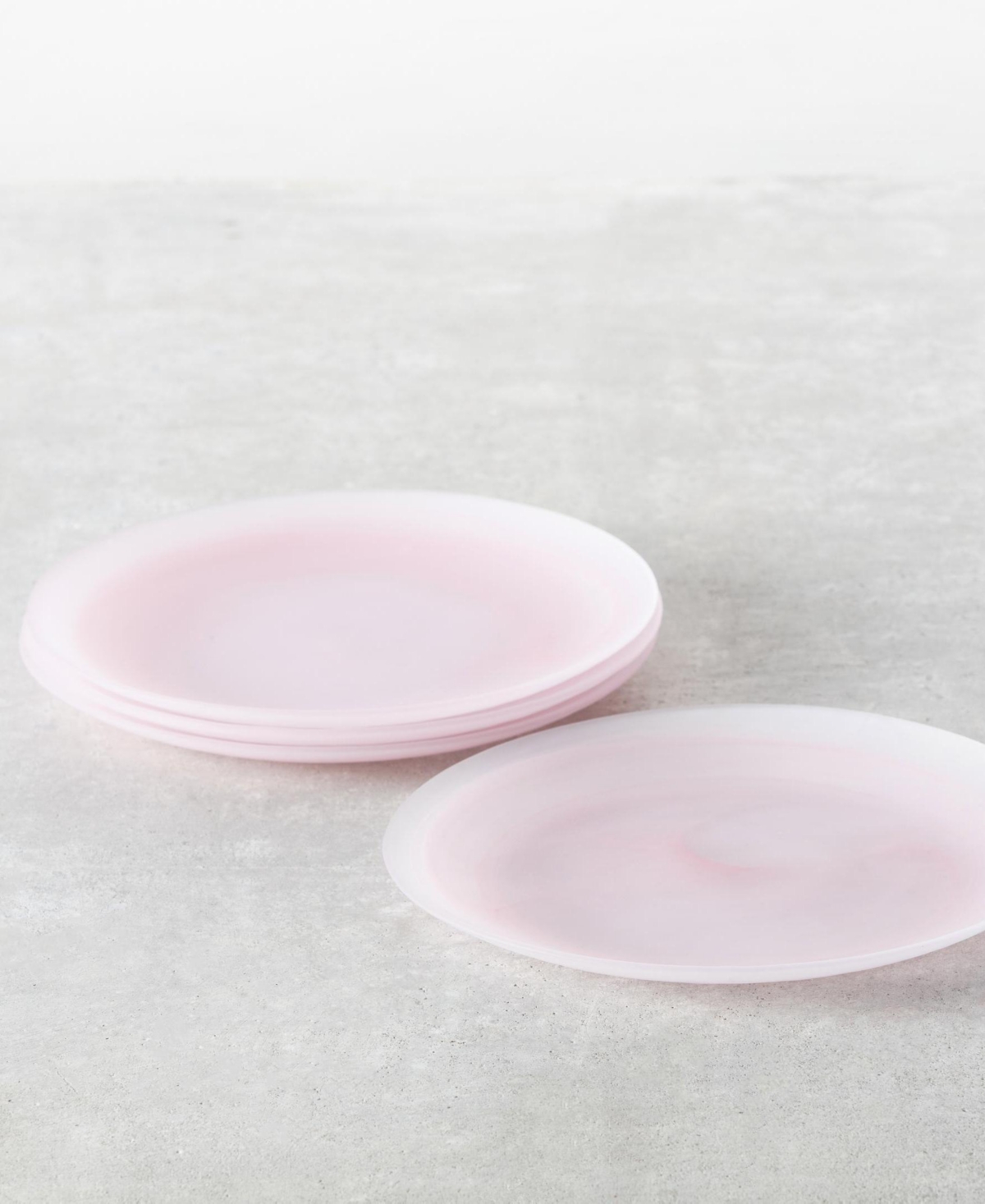 La Jolla Glass Set/4 Dinner Plate 10.5" - Pink