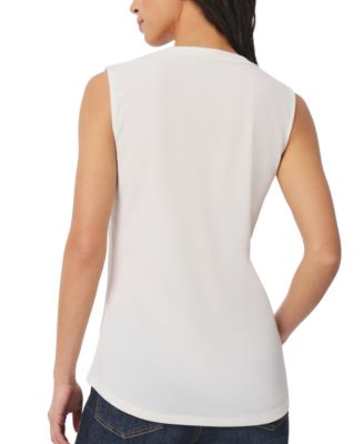 Women's Crepe Sleeveless V-Neck Top 