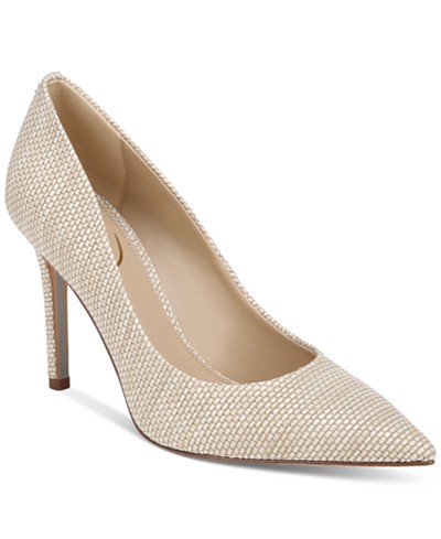 Calvin Klein - Brady Leather Pointed Toe Pump - Wide Width Available