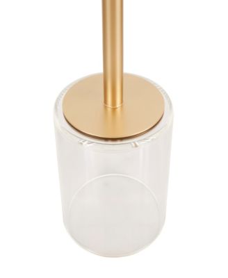 16" x 16" x 22" Acrylic Elevated Base and Gold-Tone Stand Accent Table