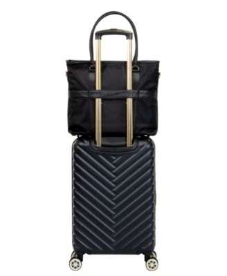 Madison Square Hardside Chevron Expandable Luggage, 2-Piece 20 Carry-On and Tote