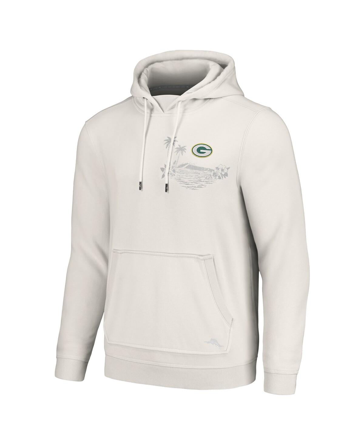 Shop Tommy Bahama Men's  White Green Bay Packers Home Game Pullover Hoodie