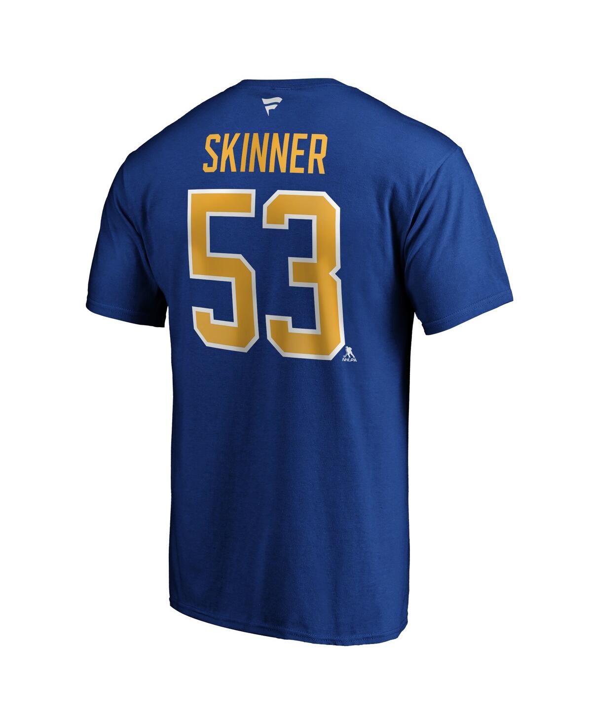 Shop Fanatics Men's  Jeff Skinner Royal Buffalo Sabres Authentic Stack Name And Number T-shirt