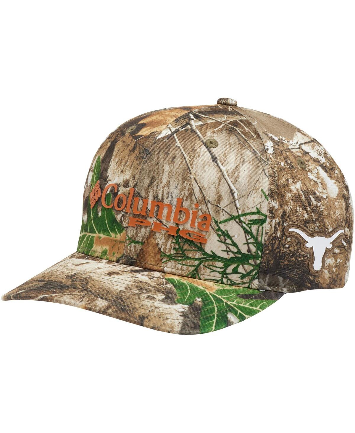 Columbia Men's And Women's  Realtree Camo Texas Longhorns Mossy Oak Bottomland Flex Hat