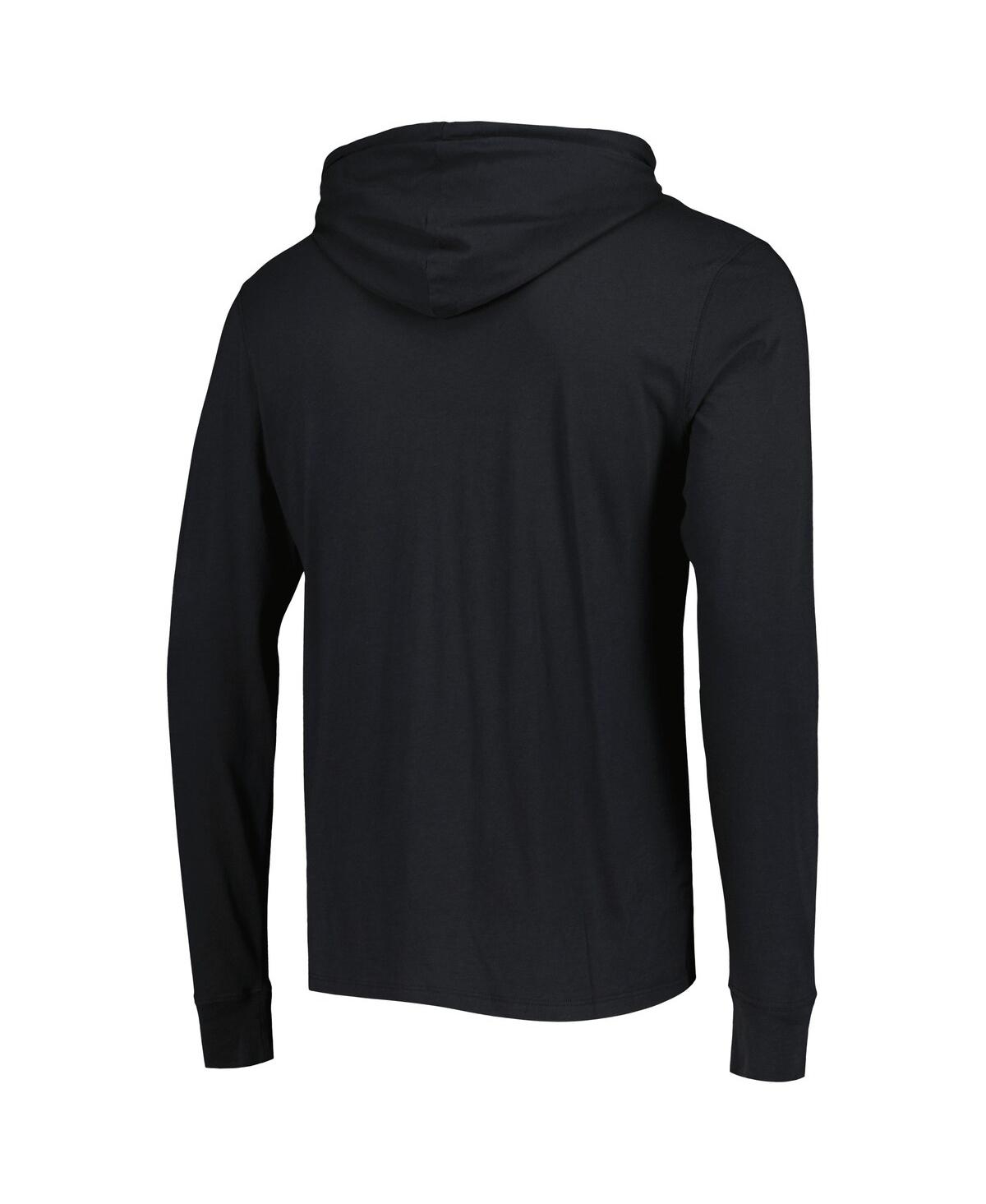 Shop 47 Brand Men's ' Black Distressed Carolina Panthers Field Franklin Hooded Long Sleeve T-shirt