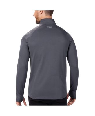 Men's Charcoal Las Vegas Raiders Half-Zip Hoodie