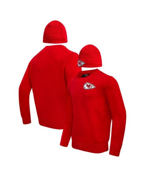 Мужской набор Pro Standard Kansas City Chiefs: свитер с круглым вырезом и шапка, Red
