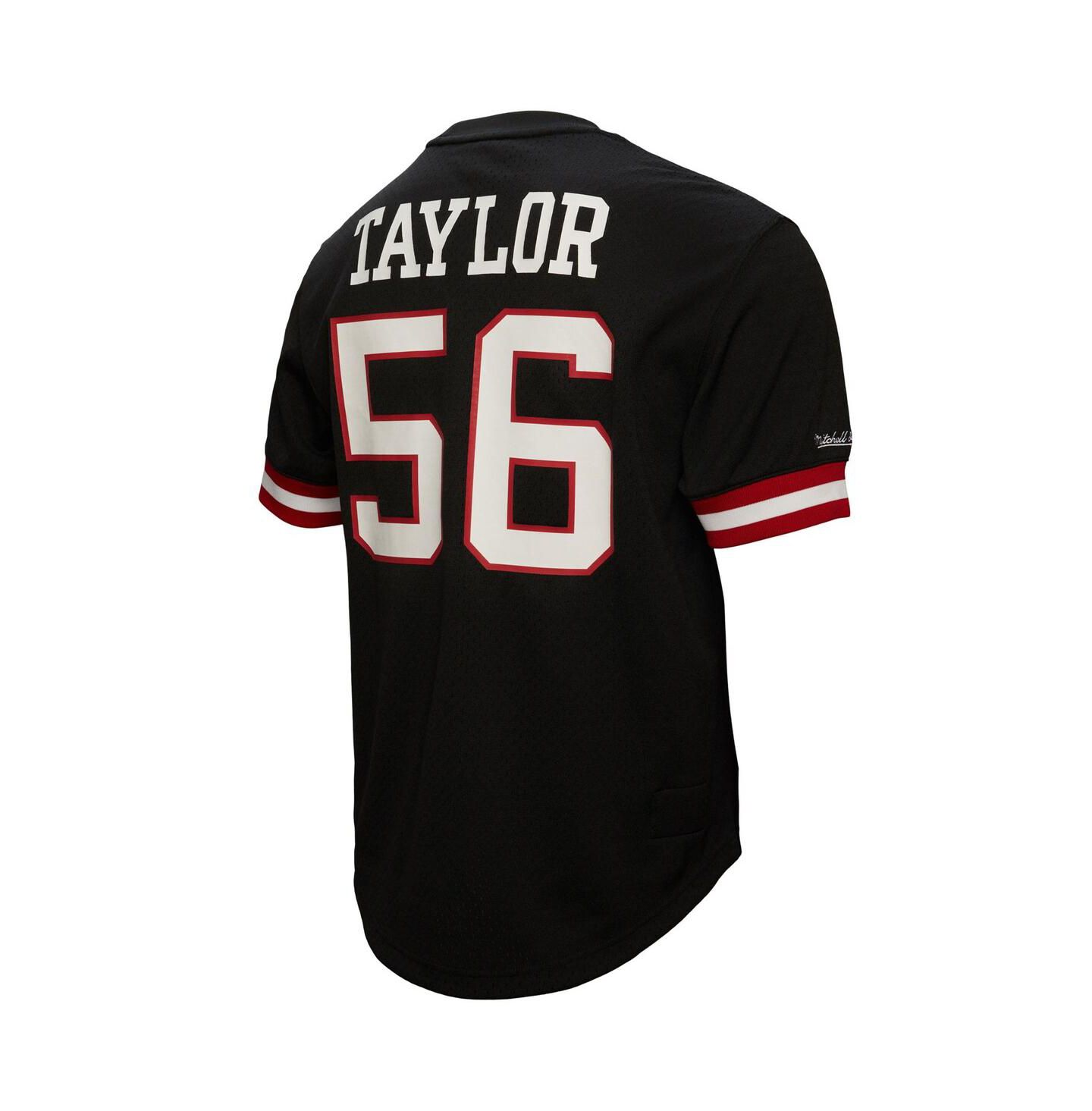 Мужской топ Mitchell & Ness Lawrence Taylor Black New York Giants Big and Tall Mesh Player Name and Number Top — фото 2