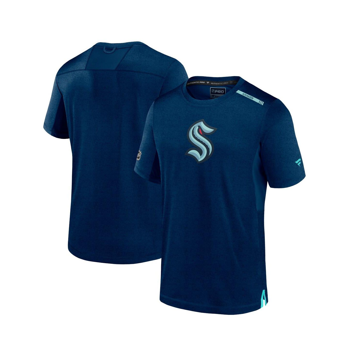 Мужская футболка Fanatics Deep Sea Blue Seattle Kraken Authentic Pro Performance — фото 1