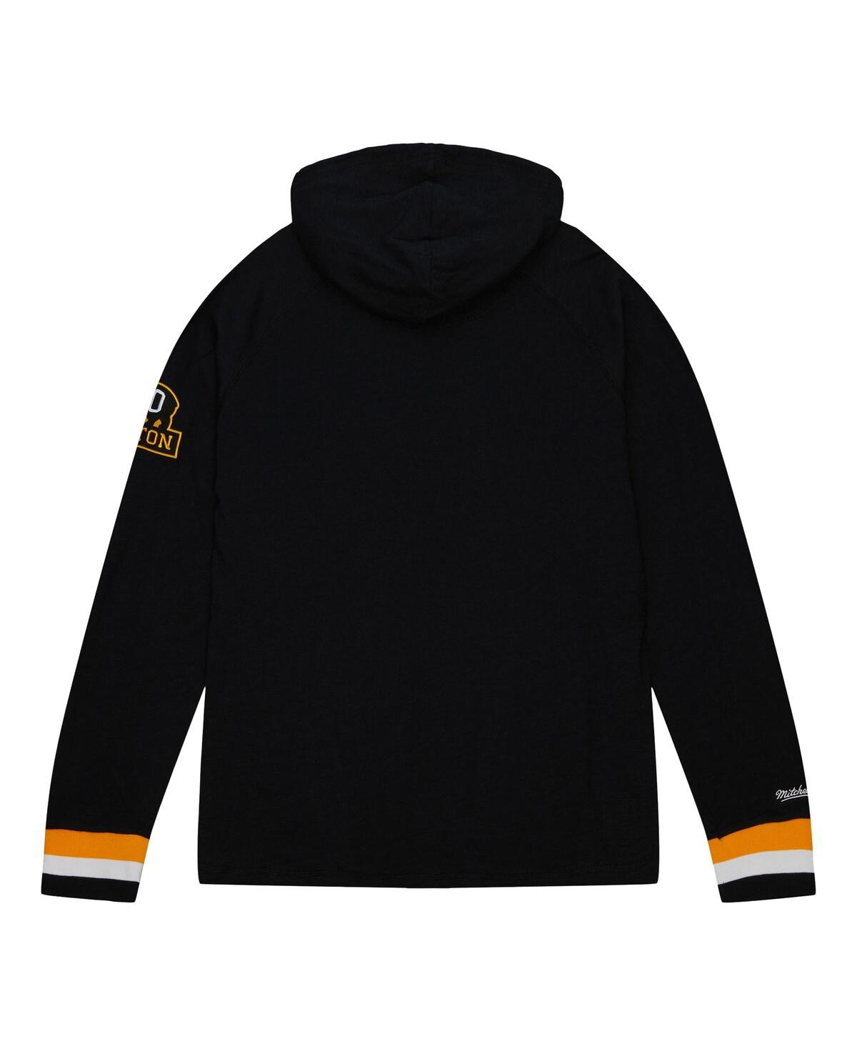 Men's Mitchell & NessBoston Bruins 100th Anniversary Legendary Raglan Pullover Hoodie - Black