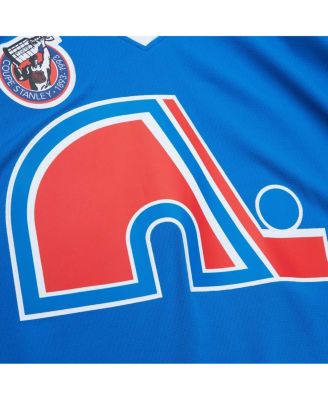 Men's Owen Nolan Blue Quebec Nordiques 1992/93 Blue Line Player Jersey