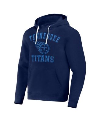 Men's NFL x Darius Rucker Collection by Navy Distressed Tennessee Titans Coaches Pullover Hoodie