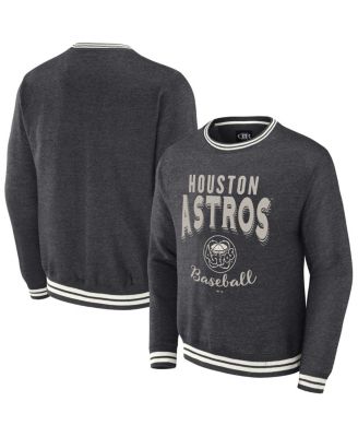 Men's Darius Rucker Collection by Heather Charcoal Distressed Houston Astros Vintage Pullover Sweatshirt