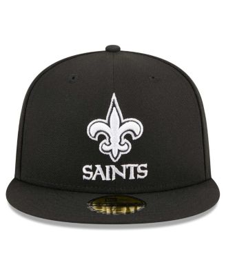 Men's Black New Orleans Saints Main Patch 59FIFTY Fitted Hat