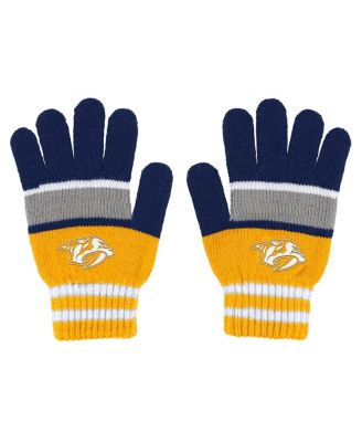 Women's Nashville Predators Stripe Glove and Scarf Set
