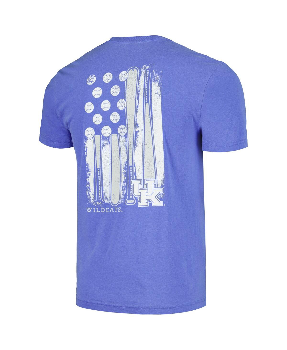 Shop Image One Men's Royal Kentucky Wildcats Baseball Flag Comfort Colors T-shirt