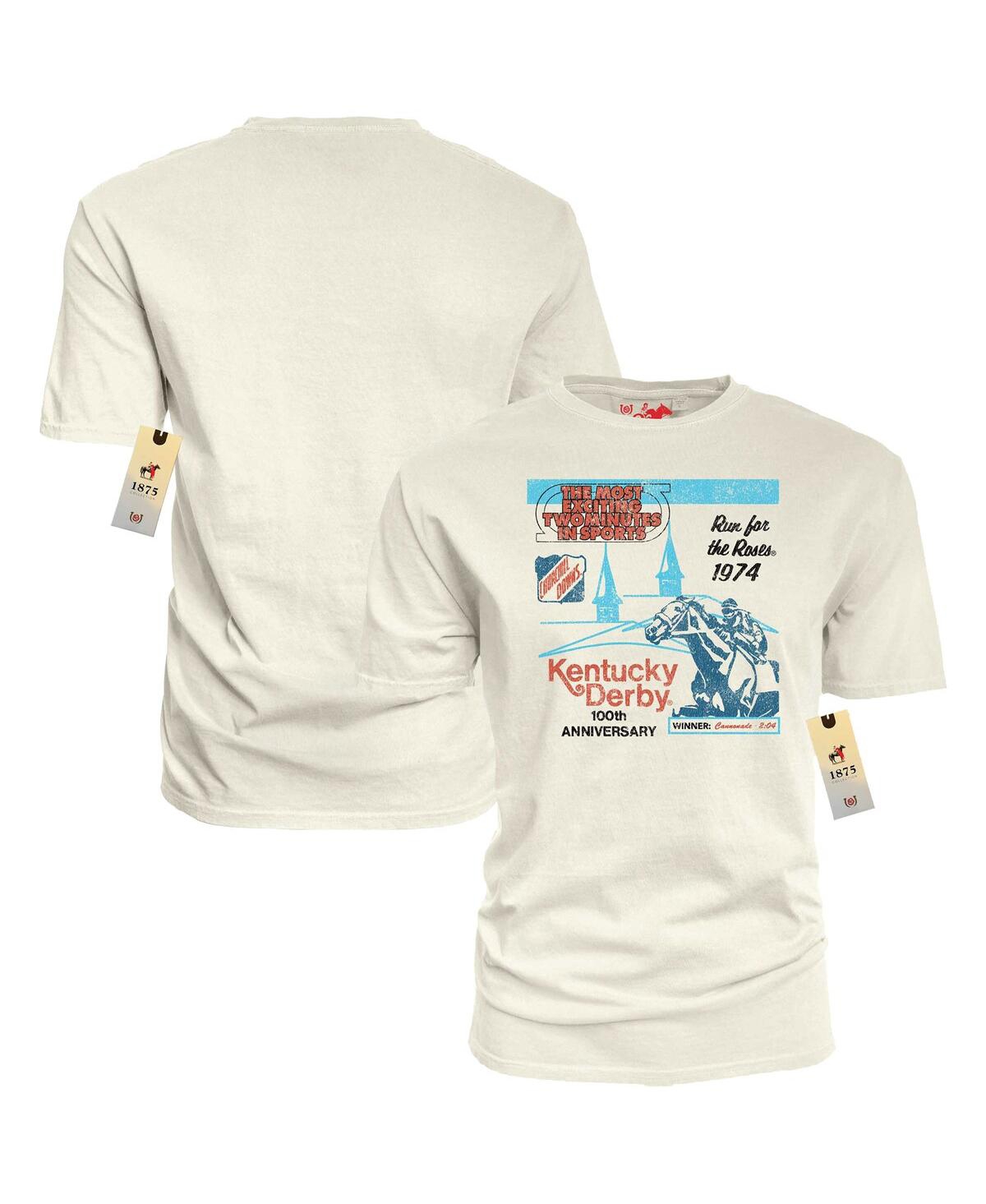 Men's Blue 84 Cream Kentucky Derby 150 Throwback Most Exciting Two Minutes T-shirt - Cream