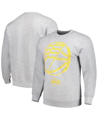 Men's and Women's Heather Gray Los Angeles Lakers Element Logo Pop Pullover Sweatshirt
