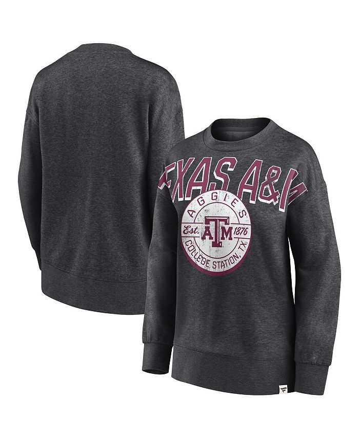 Fanatics Women's Heathered Charcoal Distressed Texas A&M Aggies Jump ...