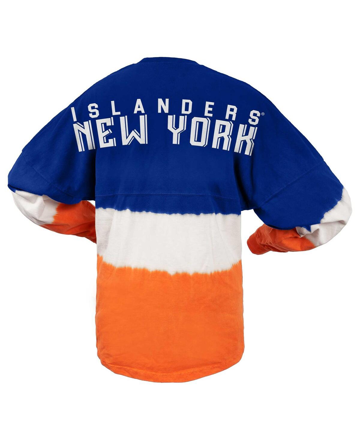 Shop Spirit Jersey Women's  Royal, Orange New York Islanders Ombre Long Sleeve T-shirt In Royal,orange