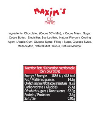 Belle Epoque Tin Box Filled with Chocolate Covered Mints