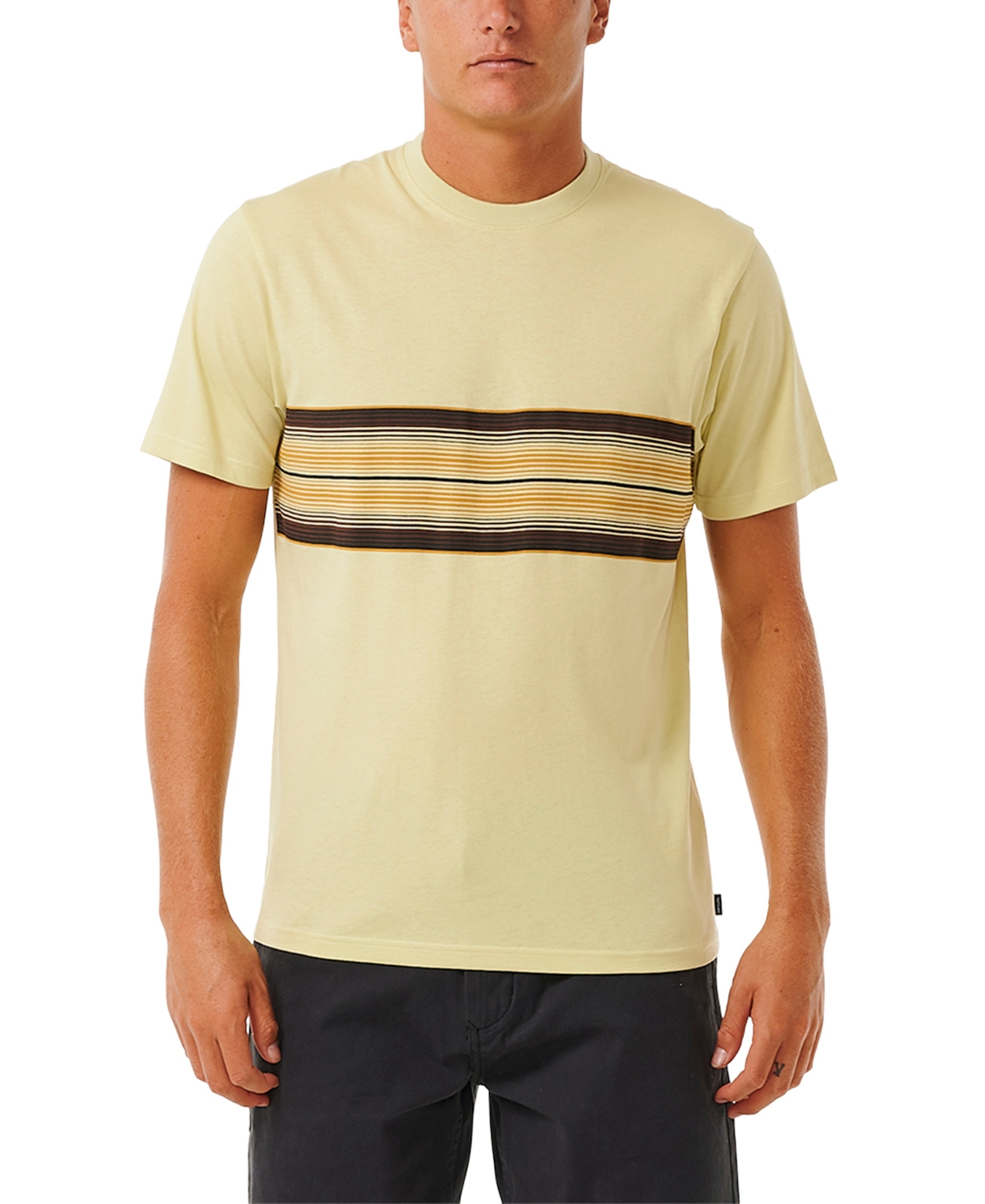 Men's Surf Revival Stripe Short Sleeve T-shirt - Vintage Yellow