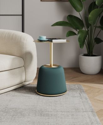 Anderson 15.75" Wide Leatherette Upholstered End Table