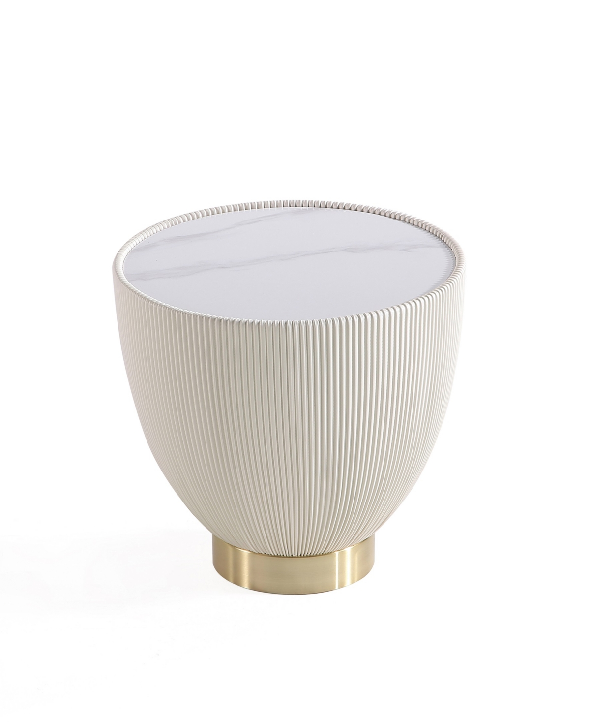 Manhattan Comfort Anderson 2-Piece Leatherette Upholstered Coffee Table And End Table Set