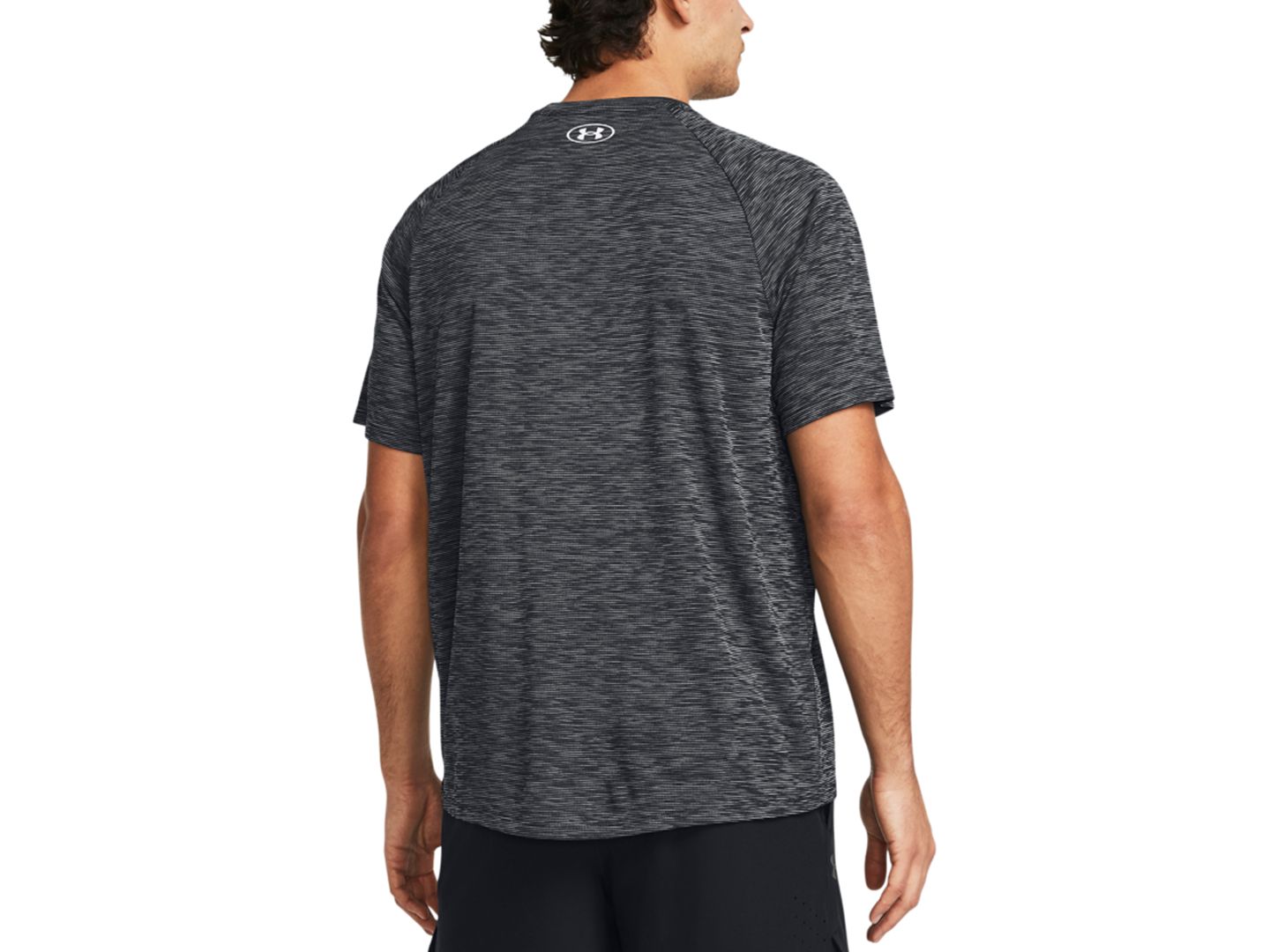 Мужская футболка Under Armour Textured Performance Logo, цвет: Чёрный — фото 2