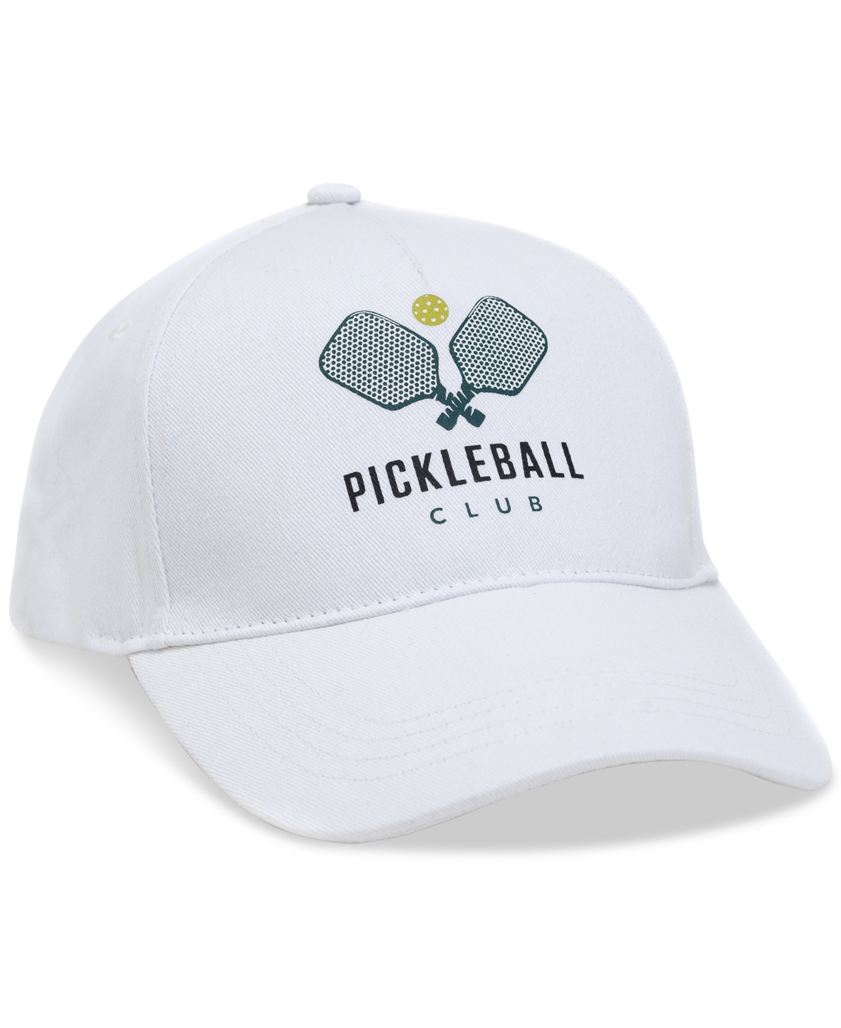 Women's Cotton Pickleball Baseball Cap, Created for Macy's - White