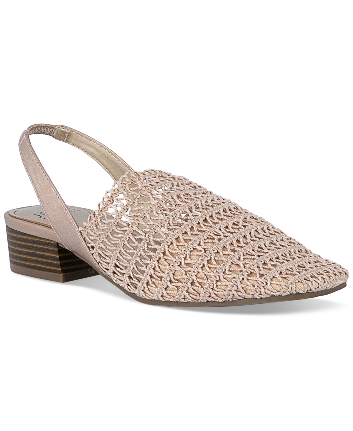 Shop Jones New York Women's Carolton Embroidered Slingback Flats In Rose Gold